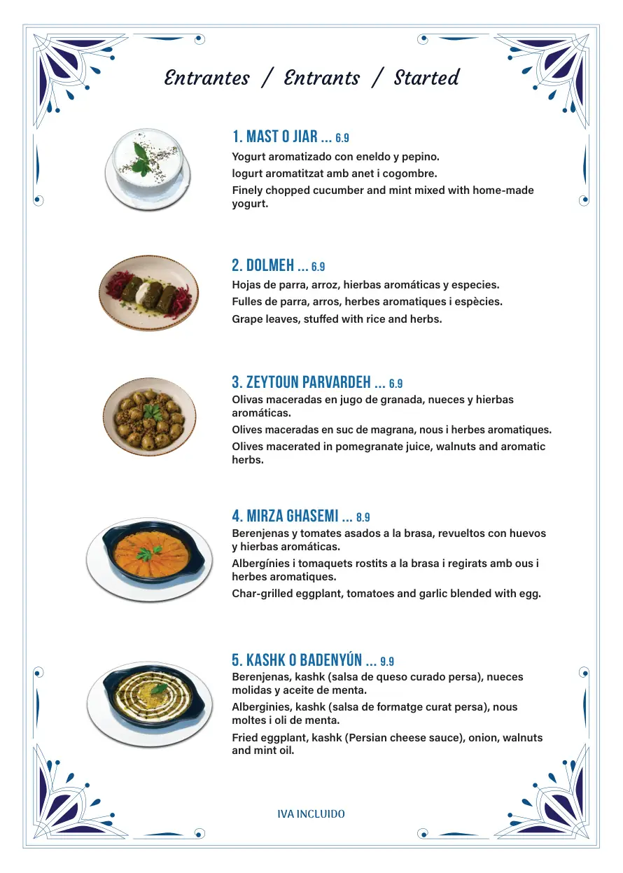 Doña Restaurant – menú página 03