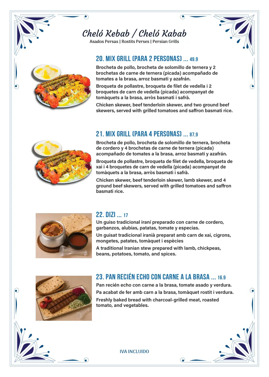 Doña Restaurant – menú página 07